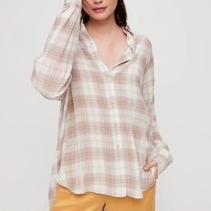 Aritzia Wilfred Alma 100% Silk Shirt